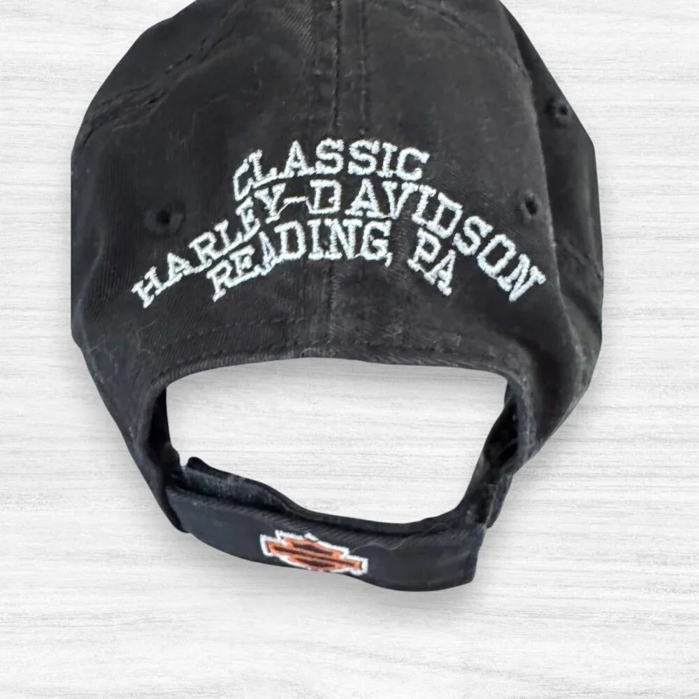 Harley-Davidson Harley Girl Black Embroidered Adjustable Baseball Cap Reading PA